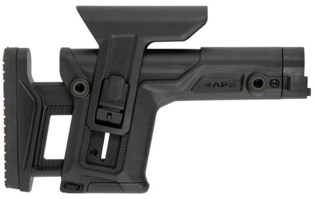 Picture of FAB Defense FXRAPS RAPS Rapid Adjustment Precision Stock Integrated Cheek-Rest & Adjustable LOP Ambidextrous 1Latch System Black Polymer