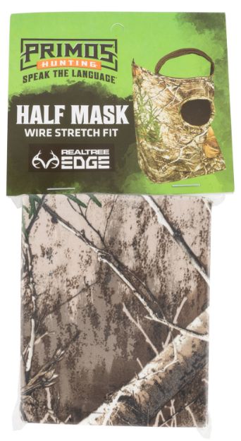 Picture of Primos PS6667 Stretch Fit  Realtree Edge Neoprene 1/2 Face Mask OSFA