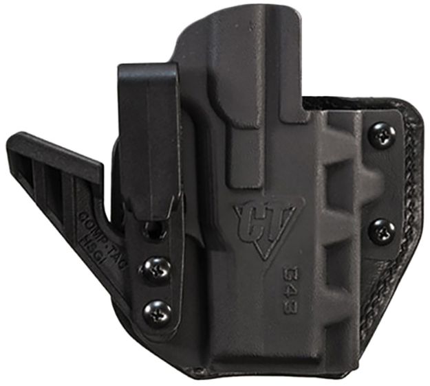 Picture of Comp-Tac C852GL297RBKN eV2 Max AIWB Black Kydex/Leather Belt Clip Fits Glock 26 Gen1-5 Right Hand