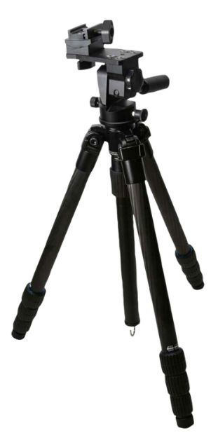 Picture of KOPF Jager KJ85004K K800  Tripod made of Carbon Fiber with Black Finish, Adjustable Reaper Rail, 4-Level Leg Extension, 21-87 Degree Pan & Tilt