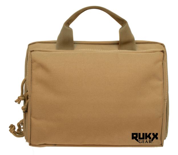 Picture of Rukx Gear ATICTDPCT Double Pistol  Tan 600D Polyester Holds 2 Handguns