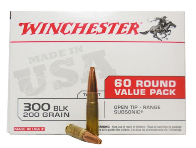 Picture of Winchester Ammo USA300BXVP USA  300Blackout 200gr Open Tip Range Subsonic 60 Per Bx/4 Case *Value Pack