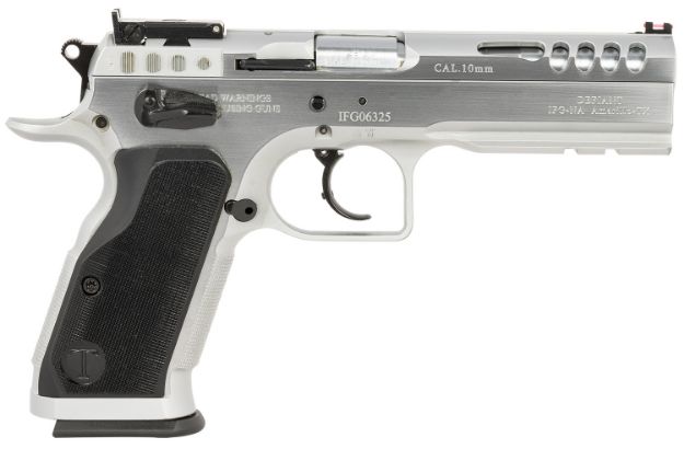 Picture of Tanfoglio IFG TFSTOCKM10 Defiant Stock Master 10mm Auto 13+1 4.75" Hard Chrome Steel/Aluminum Grip