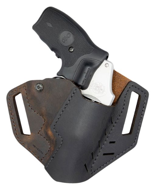 Picture of Versacarry REV201 Revolver  OWB Distressed Brown Leather Belt Slide Fits S&W J Frame/Ruger LCR Right Hand