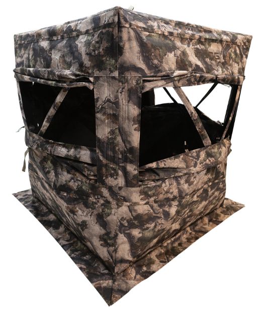 Picture of Bog-Pod 1134435 Prevail Sitting Hub Blind Mossy Oak Terra 600D Polyester