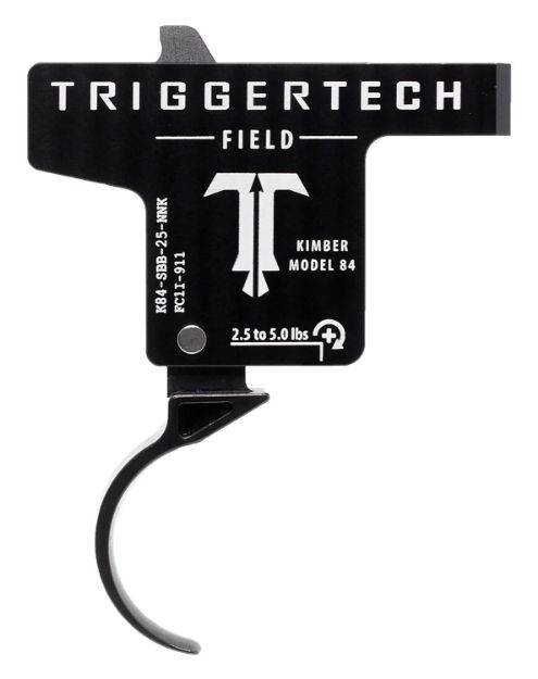 Picture of TriggerTech K84SBB25NNK Field  Single-Stage Curved Trigger with 2.50-5 lbs Draw Weight & Black PVD Finish for Kimber M84