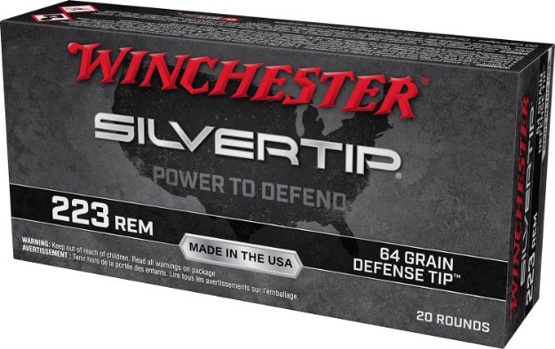 Picture of Winchester Ammo W223ST Silvertip  223Rem 64gr Defense Tip 20 Per Box/10 Case