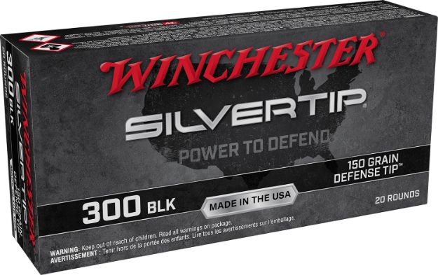 Picture of Winchester Ammo W300ST Silvertip  300Blackout 150gr Defense Tip 20 Per Box/10 Case