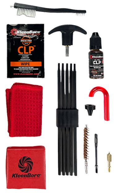 Picture of KleenBore K309 Rifle Classic Cleaning Kit .35/ 9mm PCC Cal Carbine Rifle Nylon Bristles Phosphor Bronze Bristles