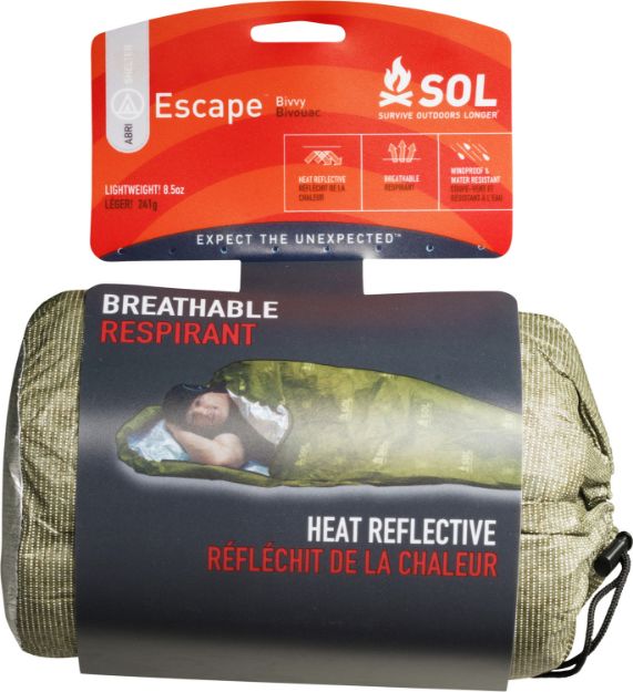 Picture of Survive Outdoors Longer 01401229 SOL Bivvy Warmth Waterproof OD Green