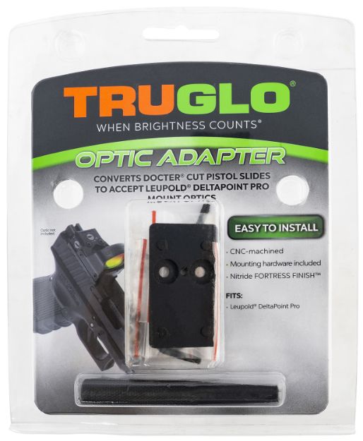 Picture of TruGlo TG-TG8952D Red Dot Sight Adapter Nitride Fortress Black Leupold DeltaPoint Pro