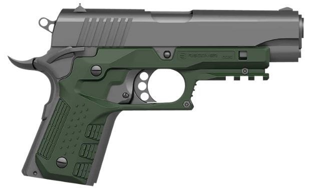 Picture of Recover Tactical CC3C-03 Grip & Rail System  Green Polymer Picatinny for Compact 1911