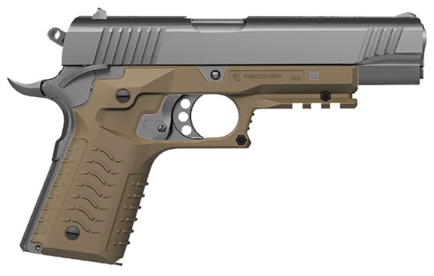 Picture of Recover Tactical CC3H-02 Grip & Rail System  Tan Polymer Picatinny for Standard Frame 1911