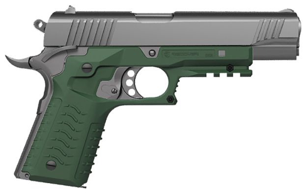 Picture of Recover Tactical CC3H-03 Grip & Rail System  OD Green Polymer Picatinny for Standard Frame 1911