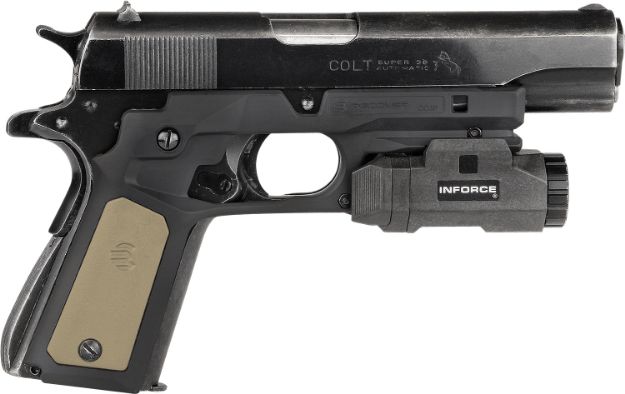 Picture of Recover Tactical CC3P0102 Frame Grip  Black Polymer Frame with Interchangeable Black & Tan Panels for Standard Frame 1911