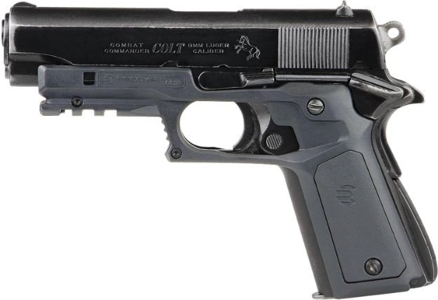 Picture of Recover Tactical CC3P0504 Frame Grip  Gray Polymer Frame with Interchangeable Light & Dark Gray Panels for Standard Frame 1911