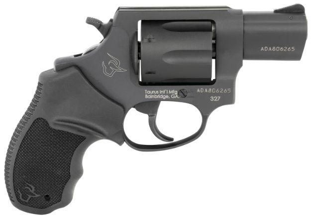 Picture of Taurus 232721 327  Small Frame 327 Federal Mag 6rd 2" Matte Black Carbon Steel Barrel, Cylinder & Frame, Black Finger Groove Rubber Grip, Hammer Safety