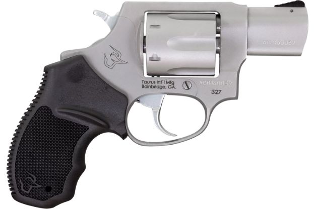 Picture of Taurus 232729 327  Small Frame 327 Federal Mag 6rd 2" Matte Stainless Steel Barrel, Cylinder & Frame, Black Finger Groove Rubber Grip, Hammer Safety