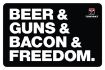 Picture of TekMat TEKR17BGBF "Beer & Guns & Bacon & Freedom" Cleaning Mat 11" x 17"