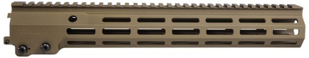 Picture of Geissele Automatics 05650S Super Modular Rail MK16 13.50" M-LOK, Desert Dirt Aluminum for AR Platform, Barrel Nut Included