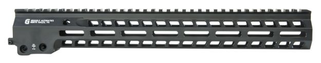 Picture of Geissele Automatics 05575B Super Modular Rail MK14 15" M-LOK, Black Aluminum for AR Platform, Barrel Nut Included