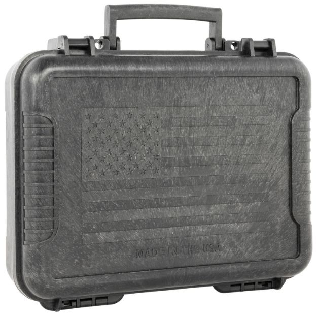 Picture of Outdoor Connection 10017 Molded Pistol Case  11" Long Black w/US Flag Polypropylene