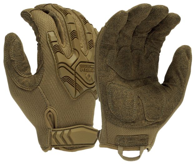 Picture of Pyramex VGTG40TM Impact Operator Heavy-Duty Brown Synthetic Leather Medium Hook & Loop