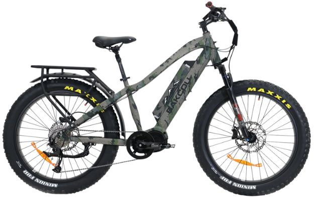 Picture of Bakcou E-bikes B-M-KUI-B25 Mule  Kuiu Verde 2.0 18" w/Stand Over Height of 29.50" Frame, Shimano Alivio Hill-Climbing 9 Speed Bafang M620 Ultra Motor, 35+ mph Speed