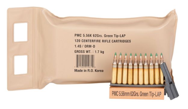 Picture of PMC 556(M55)BP X-Tac Battle Pack 5.56x45mmNATO 62gr Light Armor Piercing Green Tip 120 Per Box/5 Case