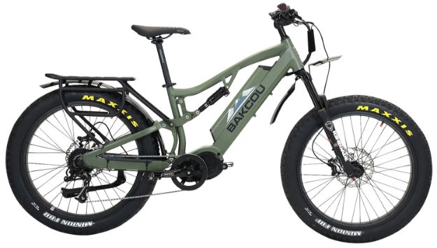 Picture of Bakcou E-bikes B-S17-G-B25 Storm 25 Medium Matte Black 17" w/Stand Over Height of 30.50" Frame, Sram 9sp, 40t Front & Sram 11-34t Rear Cassette Bafang M620 Ultra Motor