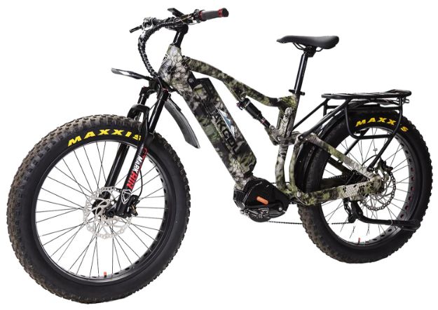 Picture of Bakcou E-bikes B-S19-KRY-B25 Storm 25 Large Kryptek Altitude 19" w/Stand Over Height of 30.50" Frame, Sram 9sp, 40t Front & Sram 11-34t Rear Cassette Bafang M620 Ultra Motor