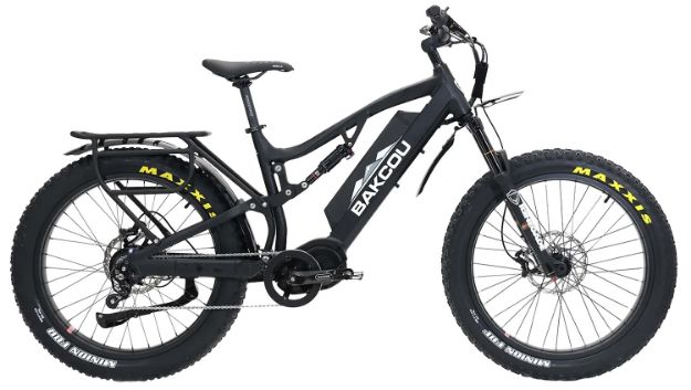 Picture of Bakcou E-bikes B-SR19-B-B25 Storm 25 Jager Matte Black Large 19" Frame, Rohloff E-14 (500/14) Speed Hub Bafang M620 Ultra Motor