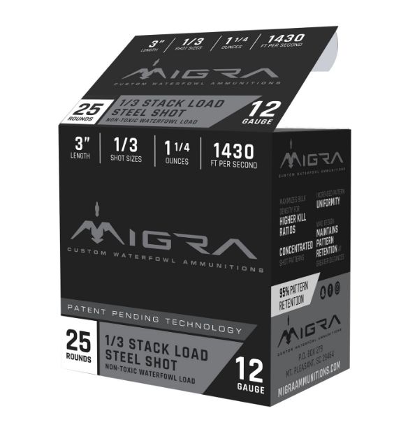 Picture of Migra Ammunitions M12S13 Staxd  12Gauge 3" 1 1/4oz 1/3Shot 25 Per Box/10 Case