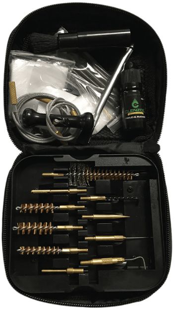 Picture of Clenzoil 2236 Field & Range Tactical Cleaning Kit Pistol/Rifle 17 Pieces Black