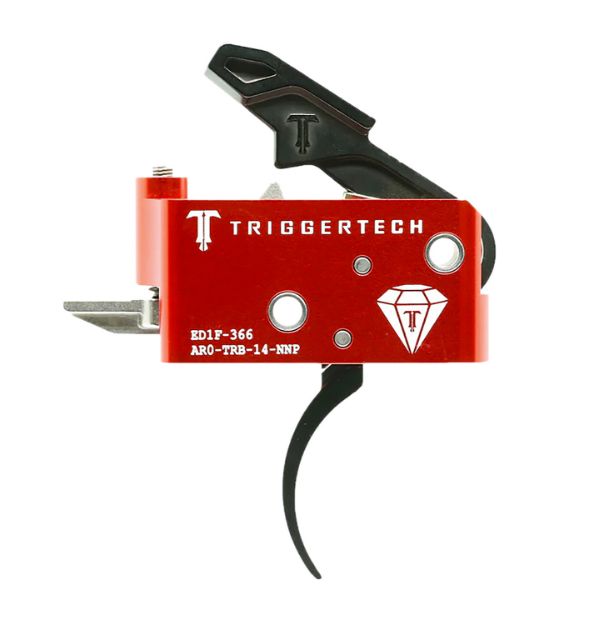 Picture of TriggerTech AR0TRB14NNP Diamond  Two-Stage Black Pro Curved Trigger with 1.50-4 lbs Draw Weight for AR-15 Right