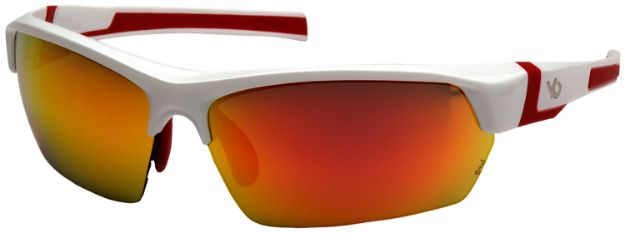 Picture of Pyramex VGSWR355T Venture Gear Tensaw Adult Sky Red Lens Polycarbonate White/Red Frame