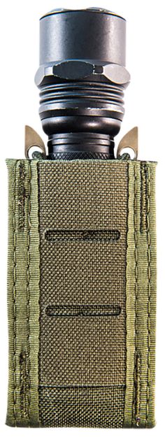 Picture of High Speed Gear 41PT00OD TACO Duty Single Pistol Mag, OD Green Nylon with MOLLE Exterior, Fits MOLLE & 2" Belt