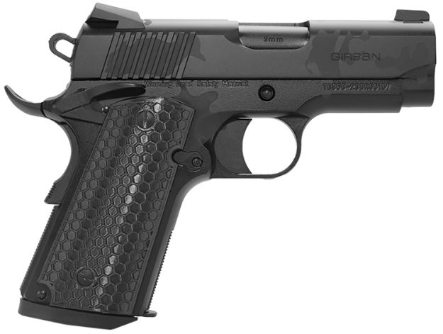 Picture of Girsan 392069 MC1911 SC Untouchable Sub-Compact Frame 9mm 7+1 3.40"  Black Steel Barrel, Black Camo Serrated Steel Slide & Frame w/Beavertail, Black Polymer Grip