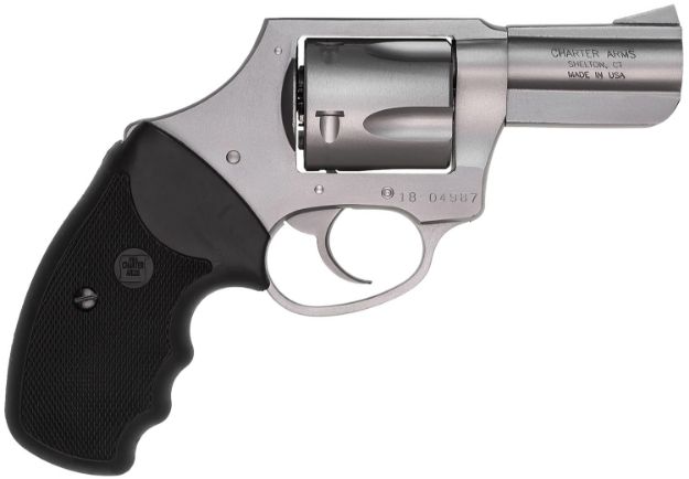 Picture of Charter Arms 74421 Bulldog  Large 44 Special, 5 Shot 2.50" Matte Stainless Steel Barrel, Cylinder & Frame w/Black Finger Grooved Rubber Grip