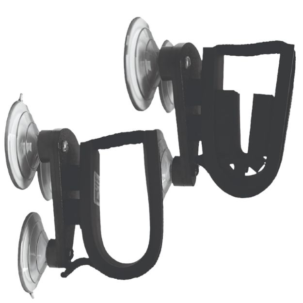 Picture of Rugged Gear 10010 Suction Cup Gun Holder Black Metal