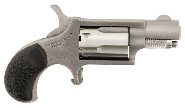 Picture of North American Arms 22LRGRCHS Mini-Revolver Carry Combo 22 LR 5 rd 1.13" Barrel, Stainless Steel Barrel/Cylinder/Frame, Black Rubber Grip, Includes Exclusive Holster Package