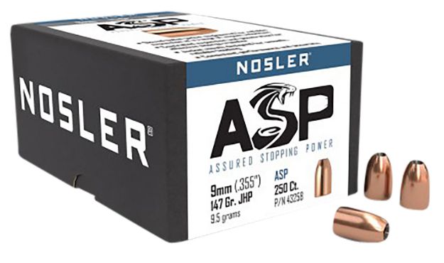 Picture of Nosler 43258 Assured Stopping Power  9mm 147gr Jacketed Hollow Point 250/Box