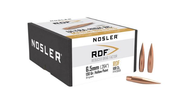 Picture of Nosler 53505 RDF Match 6.5Creedmoor 130gr Hollow Point Boat Tail 100/Box