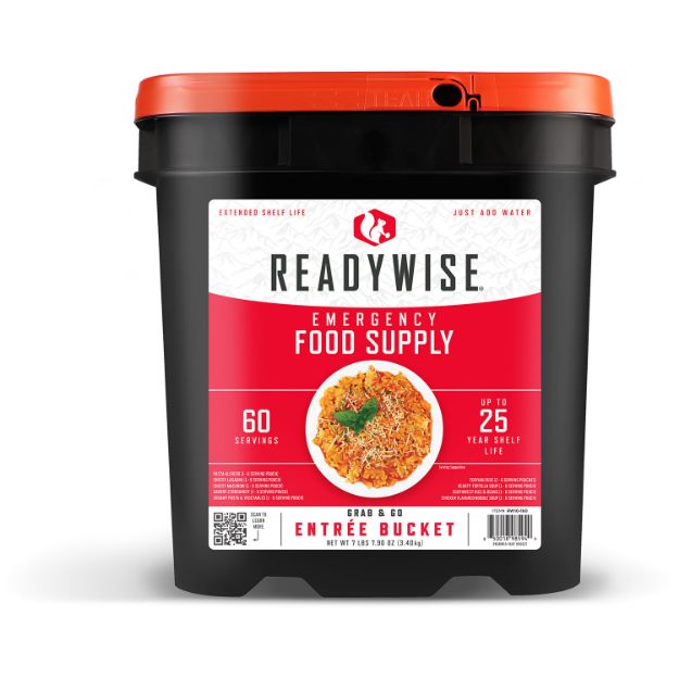 Picture of ReadyWise RW10160 Grab N Go Bucket Freeze Dried Entrees 60 Servings per Bucket