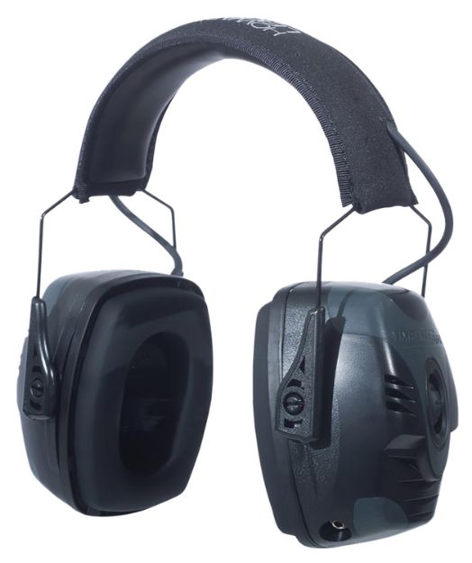 Picture of Howard Leight R01902 Impact Pro Electronic Muff 30 dB Over the Head Black/Gray Adult 1 Pair