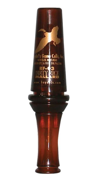 Picture of Haydel's Game Calls RF03 Dirty Rice  Open Call Double Reed Mallard Sounds Attracts Ducks Brown Plastic