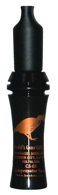 Picture of Haydel's Game Calls CS03 Compensator  Open Call Specklebelly Sounds Attracts Geese Black Acrylic