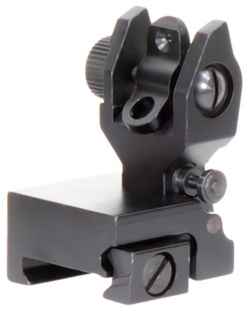 Picture of Aim Sports MT201 AR Low Profile Rear Flip Up Sight  Black Anodized Low Profile for AR-15