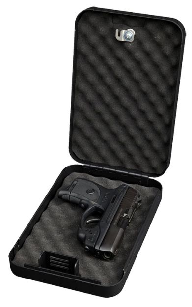 Picture of Bulldog BD1121 Personal Vault  Key Entry Black Powder Coat Steel Holds 1 Handgun 9.50" L x 6.50" W x 2" D