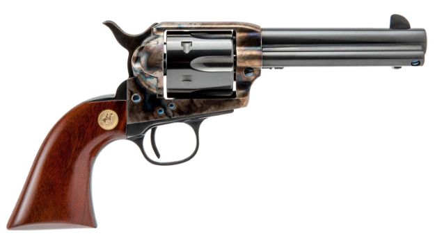 Picture of Cimarron MP410 Model P  45 Colt (LC) 6 Shot, 4.75" Blued Steel Barrel & Cylinder, Color Case Hardened Steel Frame, Walnut Grip, Exposed Hammer